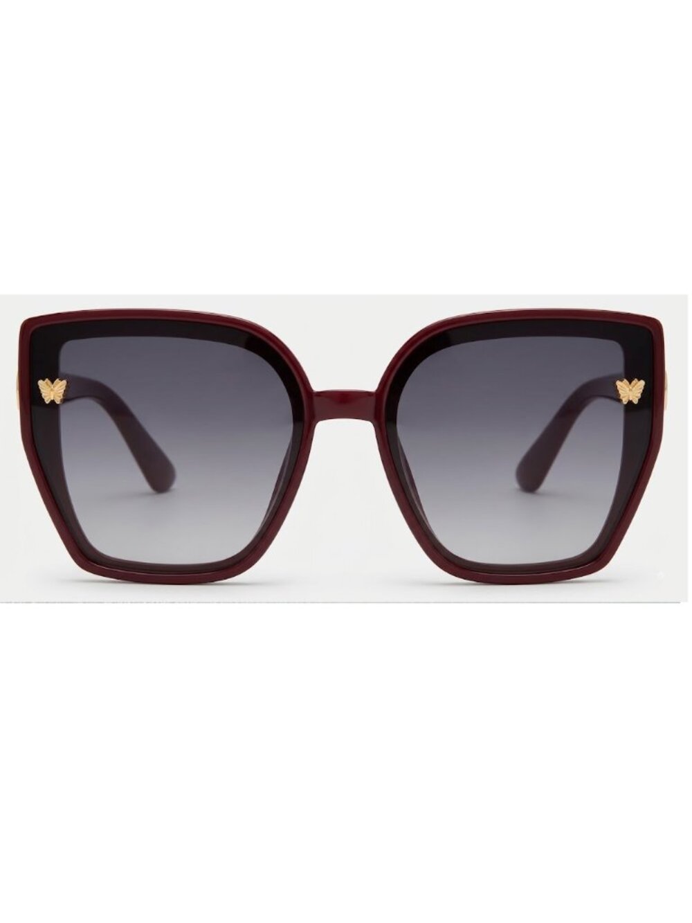 Women’s Oversized Square Gold Accent Sunglasses compare to Gucci - Picture 5 of 10